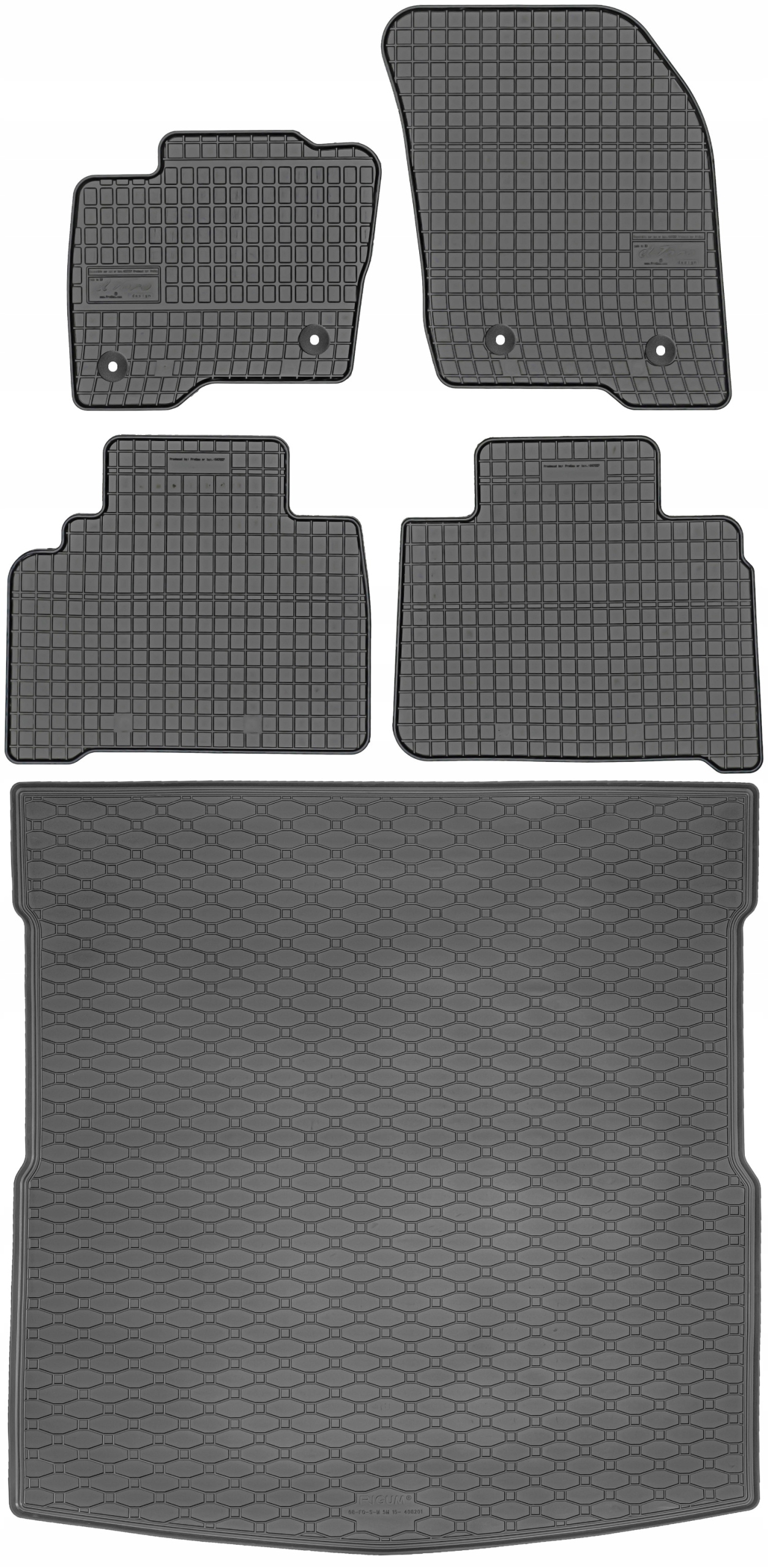 Ford S-Max II Minivan od 09.2015-2023r. Zestaw Dywaniki bagażnik