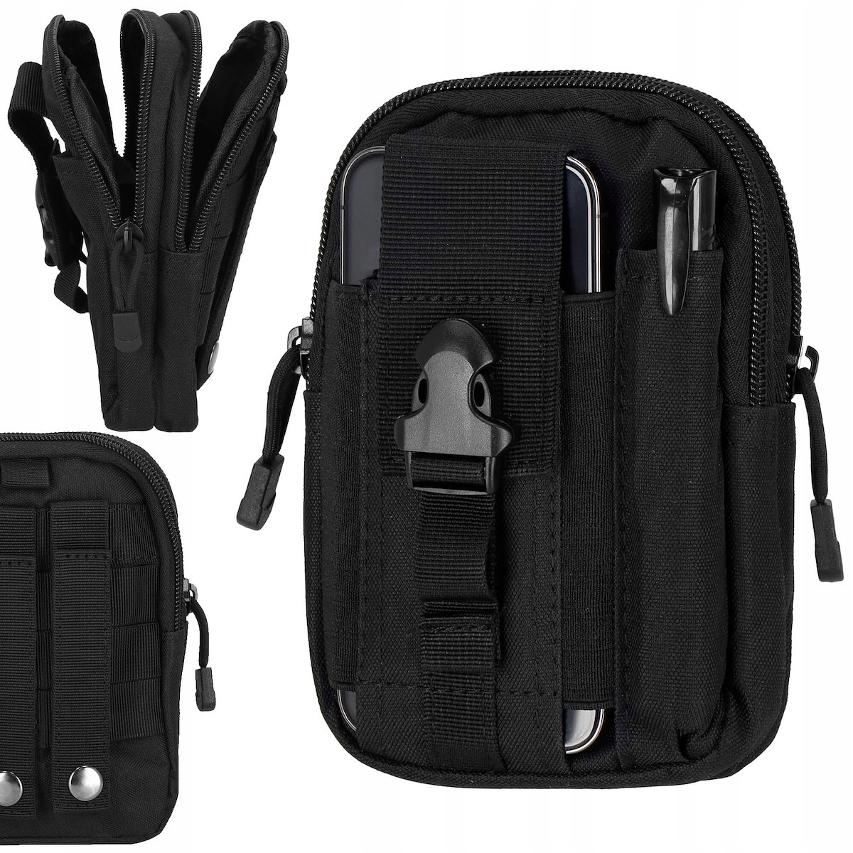 SASZETKA MĘSKA NERKA TAKTYCZNA WOJSKOWA BIODRÓWKA SPORTOWA ETUI NA TELEFON Liczba kieszeni 2