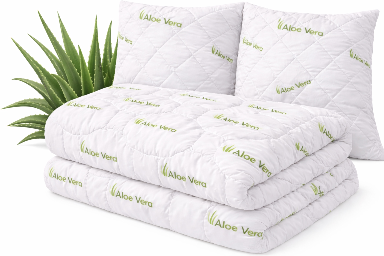 Set Přikrývka Aloe Vera 160x200 celoroční 2 polštáře 70x80 antialergická