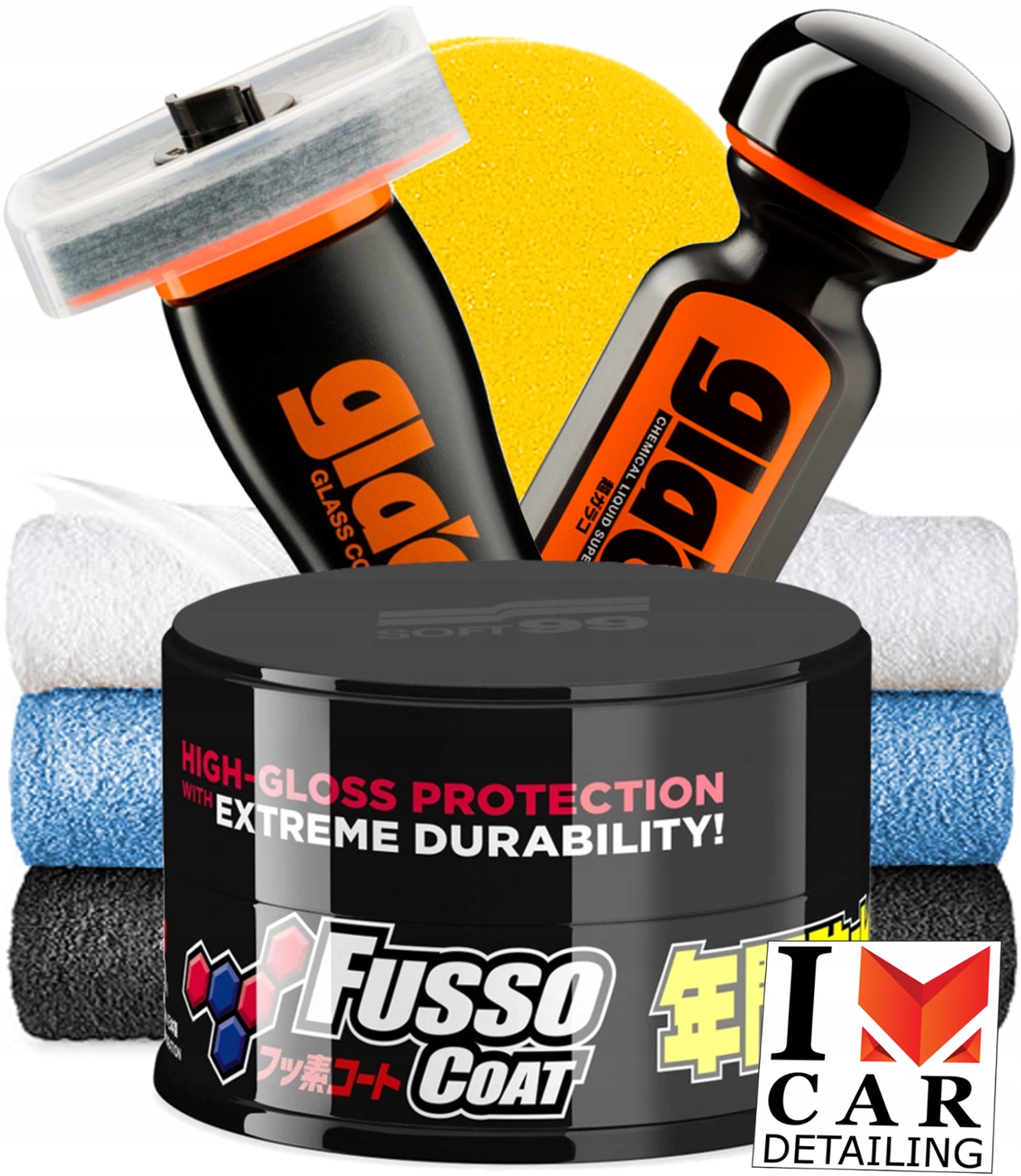 Soft99 Набор Для Защиты Воска Fusso Dark Ultra Glaco