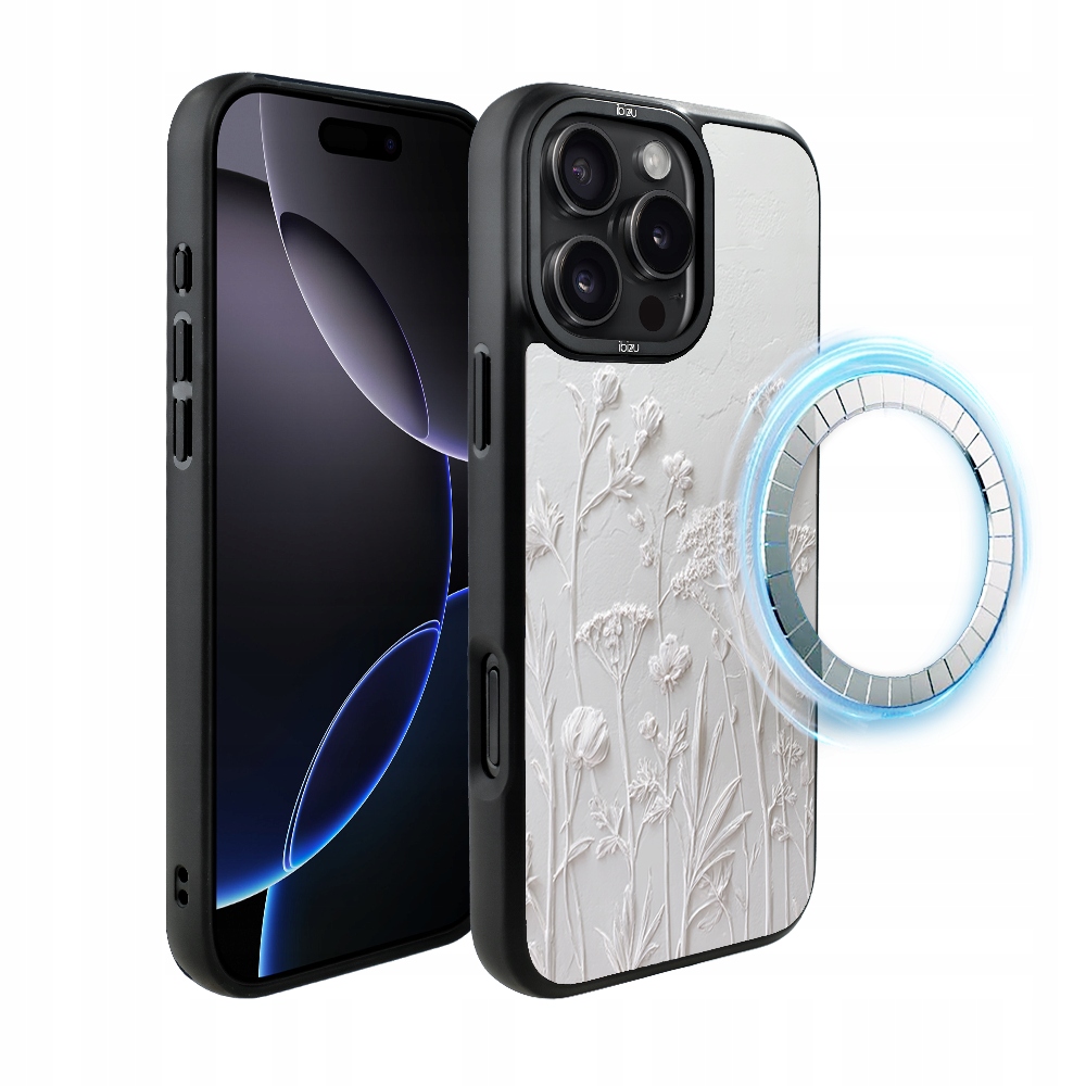 Pouzdro pro iPhone 16 Pro Ibizu DropGuard Matt s MagSafe, sušené polní květy