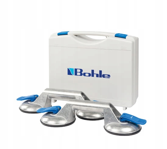 Set 2x dvojitá přísavka na sklo Bohle do 60 kg 120 mm hliníková