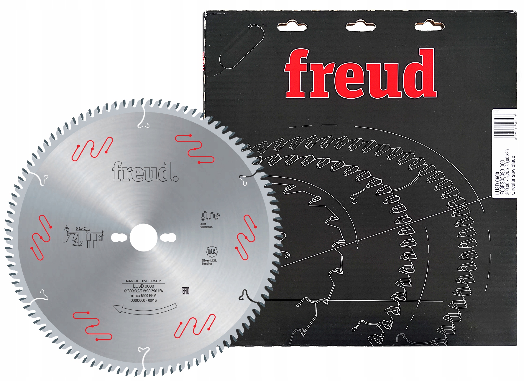Pilový Kotouč Freud LU3D 0600 300x3,2x30 96z Pro Laminát Mdf Dřevotřískové Desky