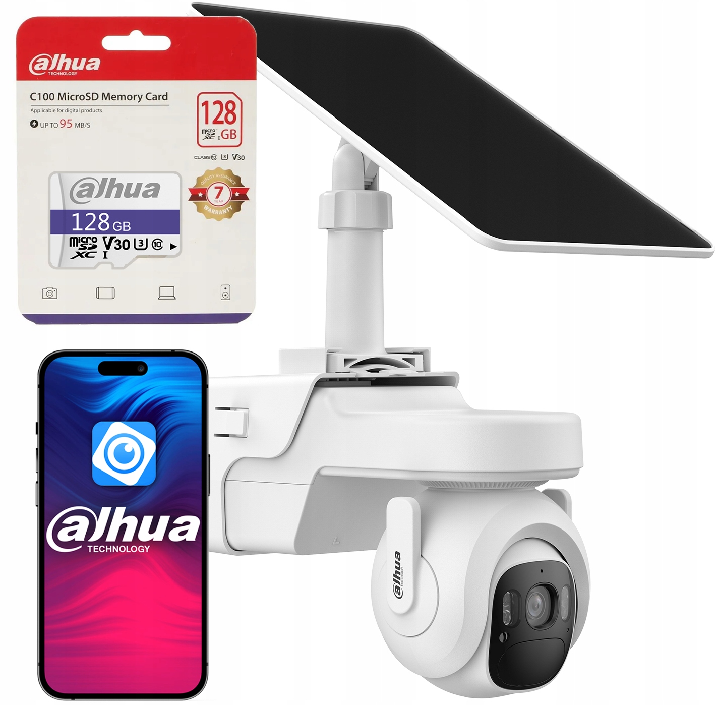 Kamera 4G Solarna KIT/BP4A-4G/M0508 4MPx Dahua Bezprzewodowa Panel Pv 128GB