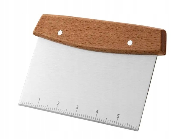 SKROBAK SZPATUŁKA DO CIASTA DO PIZZY VIAGGIO STAL i DREWNO + EBOOK GRATIS