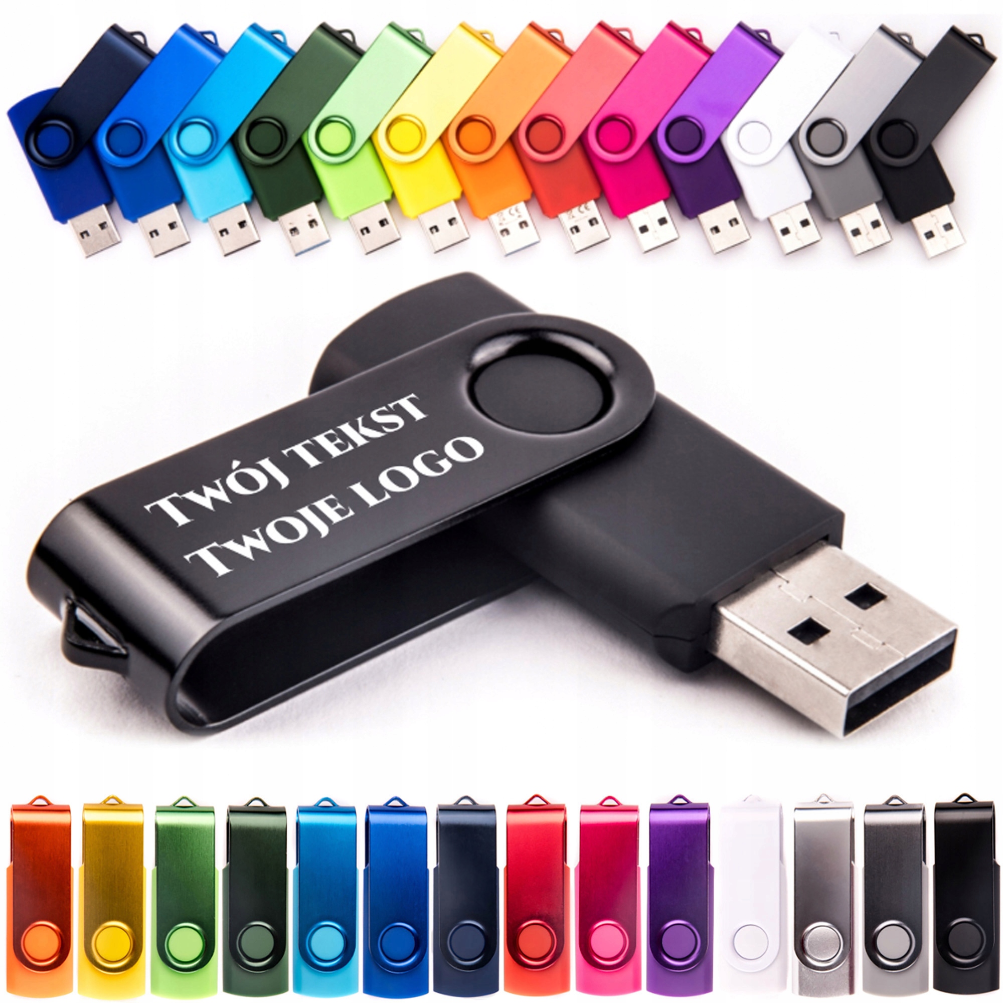 Reklamný flash disk Twister 16 Gb s gravírovaním, text, logo, krst sväté prijímanie, svadba