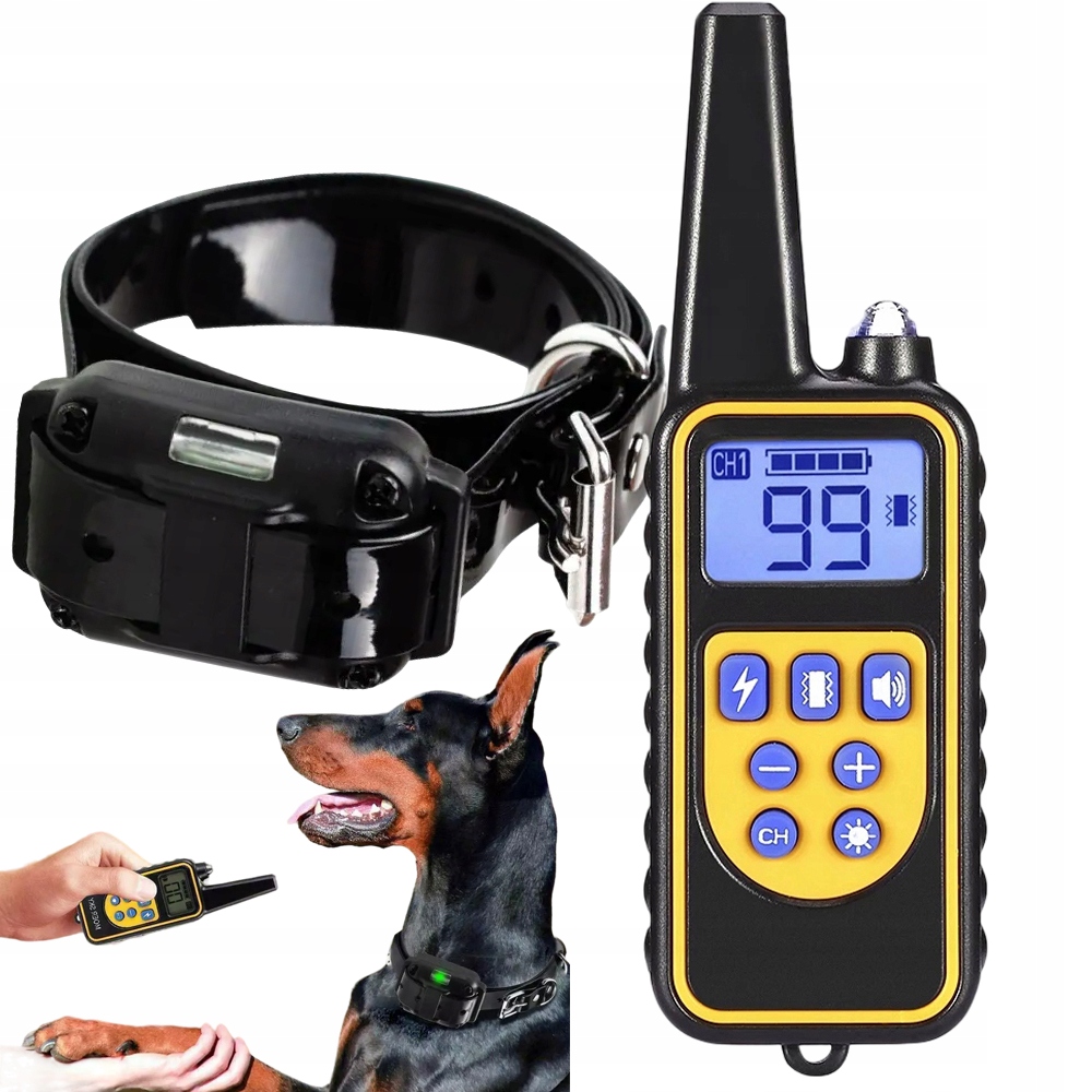 Levně Inteligentní Elektrický Obojek Pro Psy S Dálkovým Ovládáním, Dosah 800 M, IP67