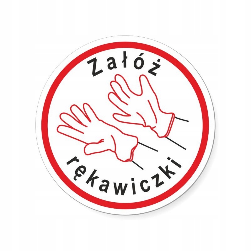 

Naklejka Informacyjna Załóż Rękawiczki 10cm