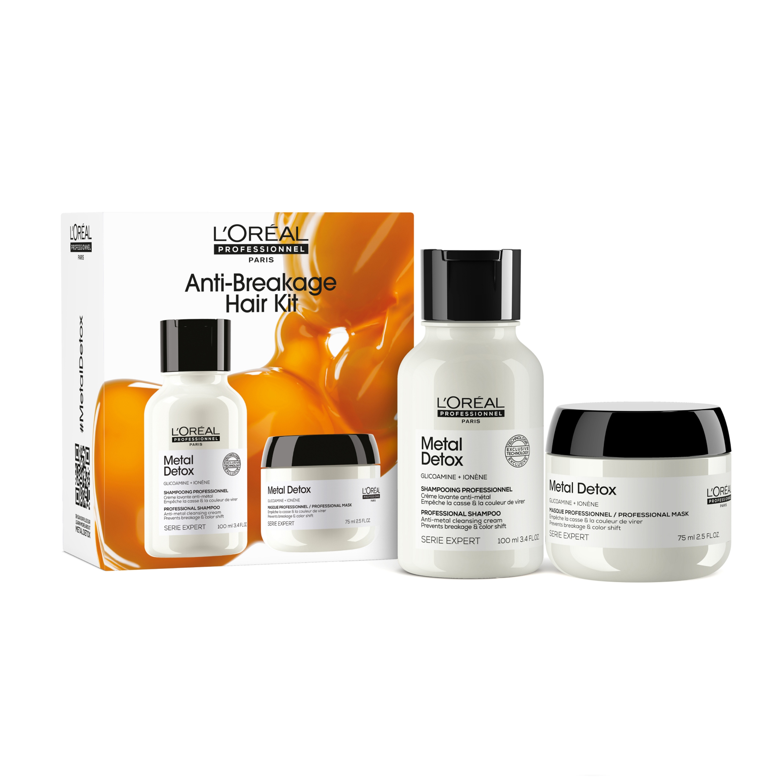 Loreal Metal Detox Duo Set šampon 100 ml maska 75 ml sada na vlasy