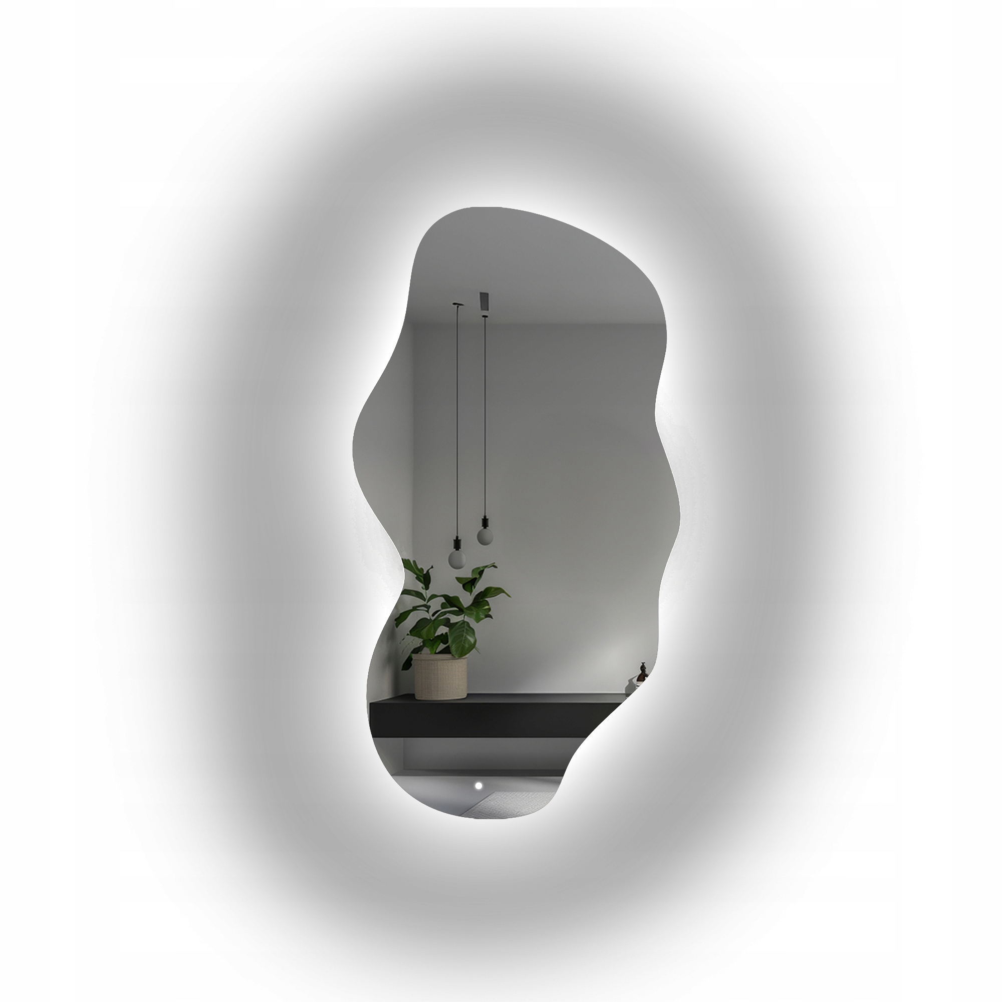 Zrcadlo v organickém tvaru Veraluce s Led podsvícením 80x150
