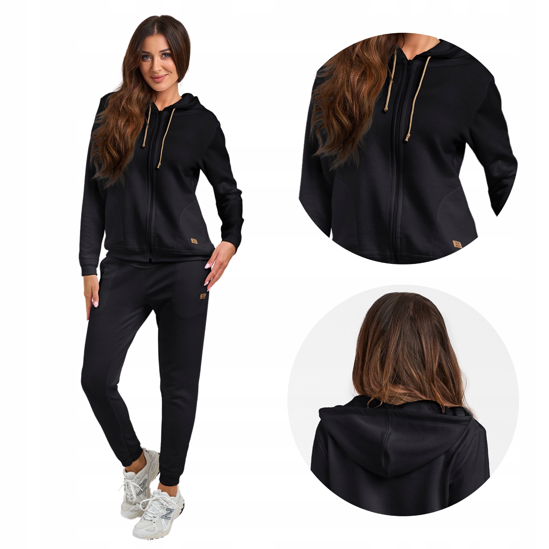 Dámská černá Mikina Roma M, Italian Fashion