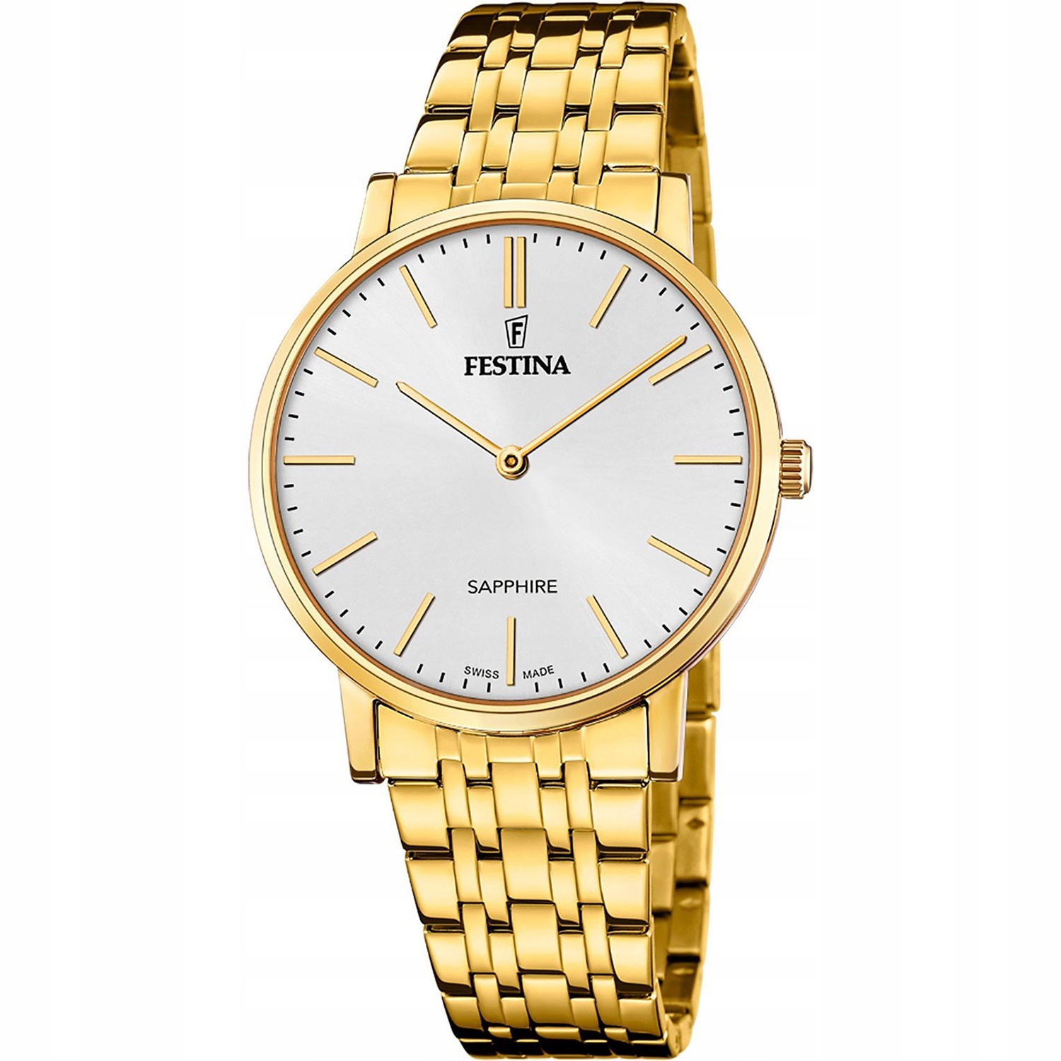 Pánské Hodinky Festina F20046-2 se zlatým náramkem