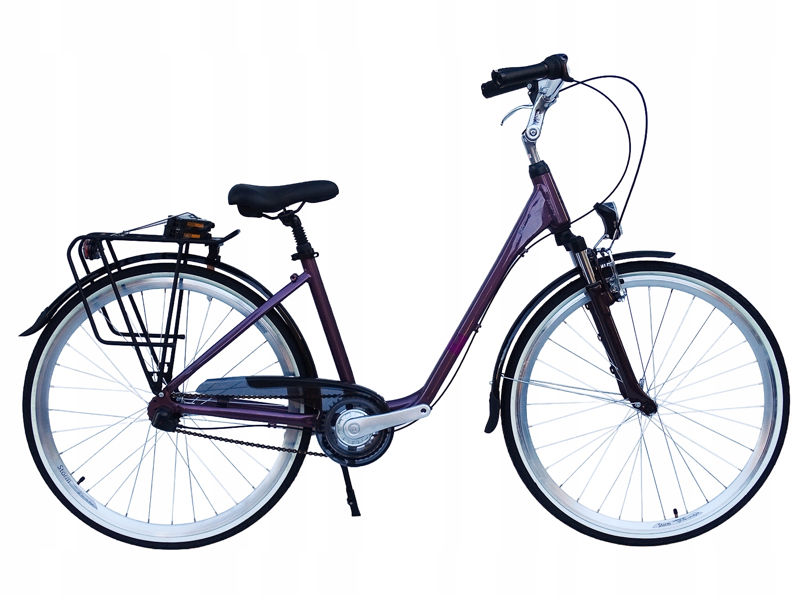 Rower Storm Paris Aluminiowy 28/3 Nexus 17' Amortyzowany fioletowy