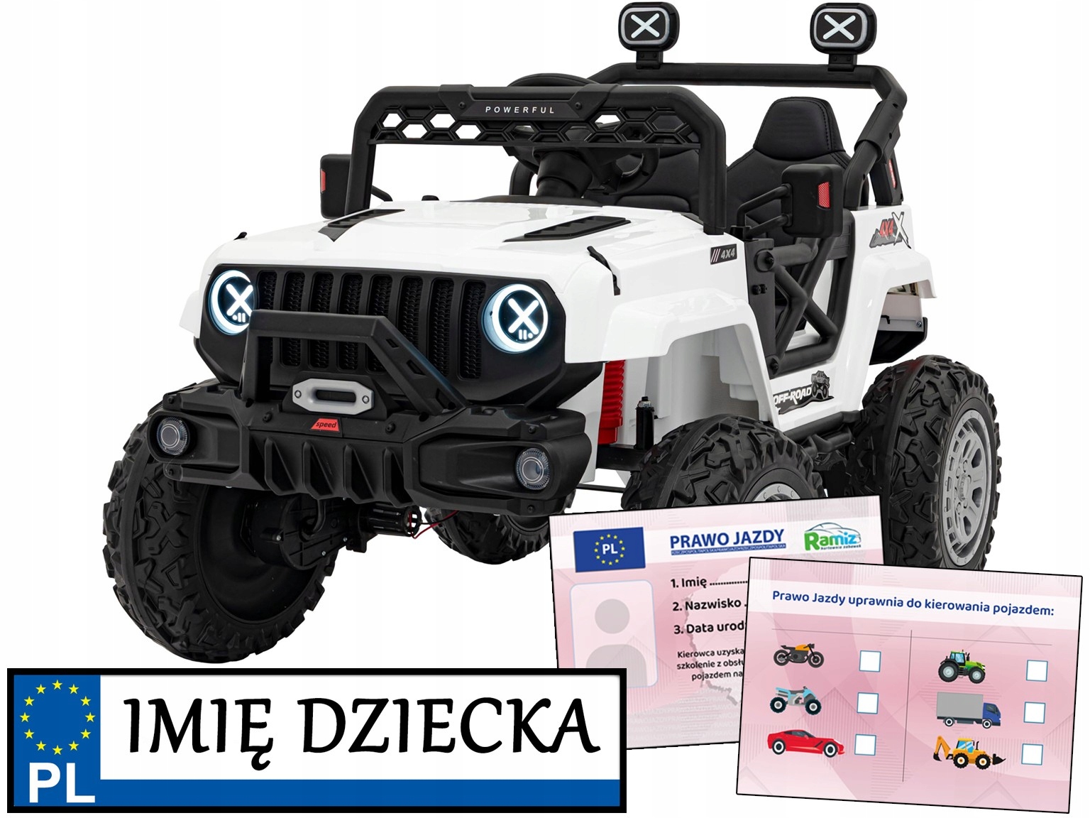 Terenówka Off Road Speed pojazd elektryczny dla dzieci Duże Koła Pilot