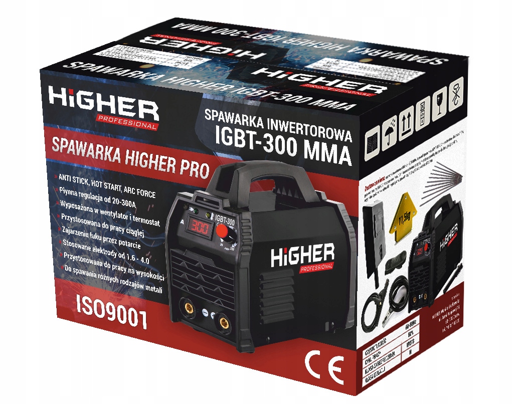 HIGHER MMA 330A TIG INVERTER WELDER + КОМПЛЕКТ Потребляемая мощность 7,5 кВА