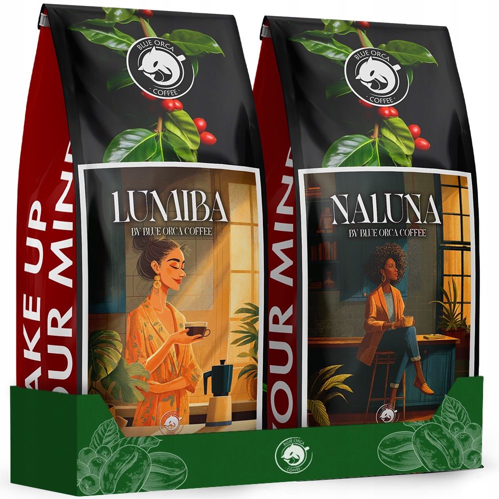 Levně Káva zrnková 1kg x2, Lumiba+Naluna Limited Edition 100% Arabica Blue Orca