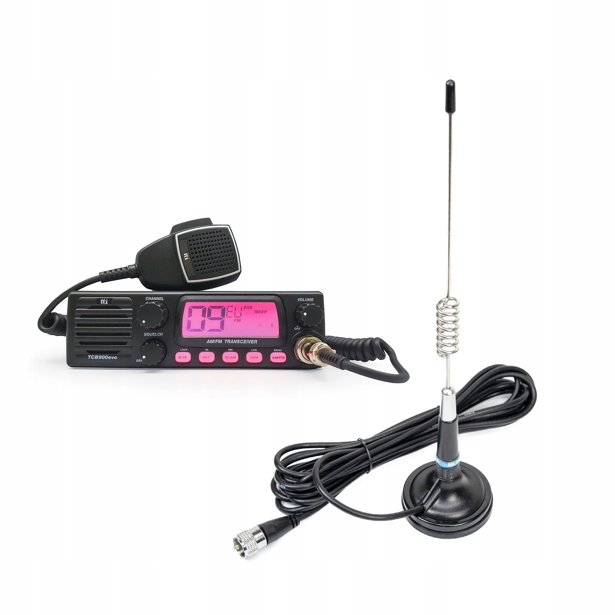 Súprava rádiostanice Cb TTi TCB-900 Evo anténa Cb Pni ML29, dĺžka 34 cm