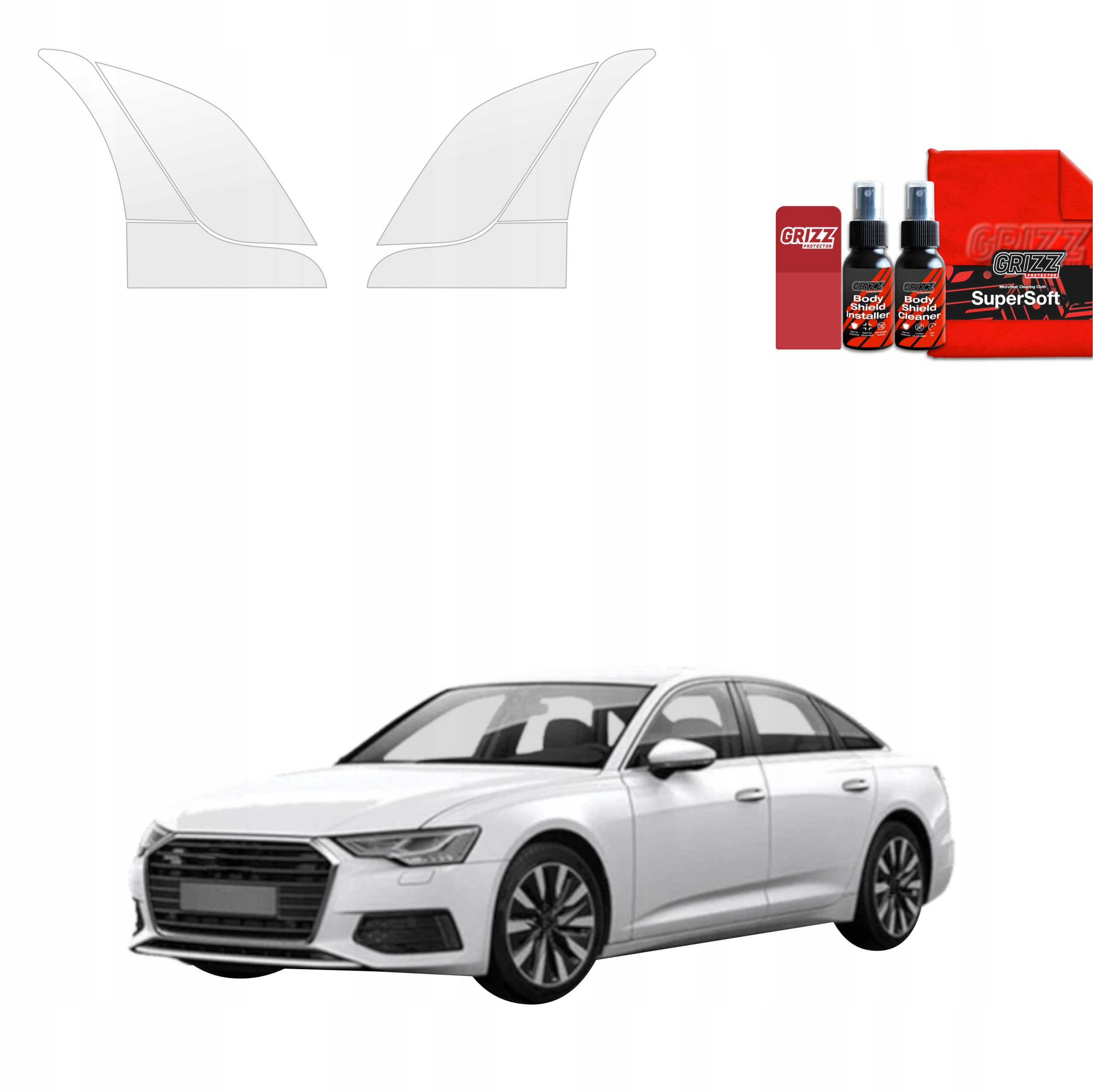 6v1 Fólie Ppf dýha na kola pro Audi A6 C8 Sedan (2018-2023) Grizz