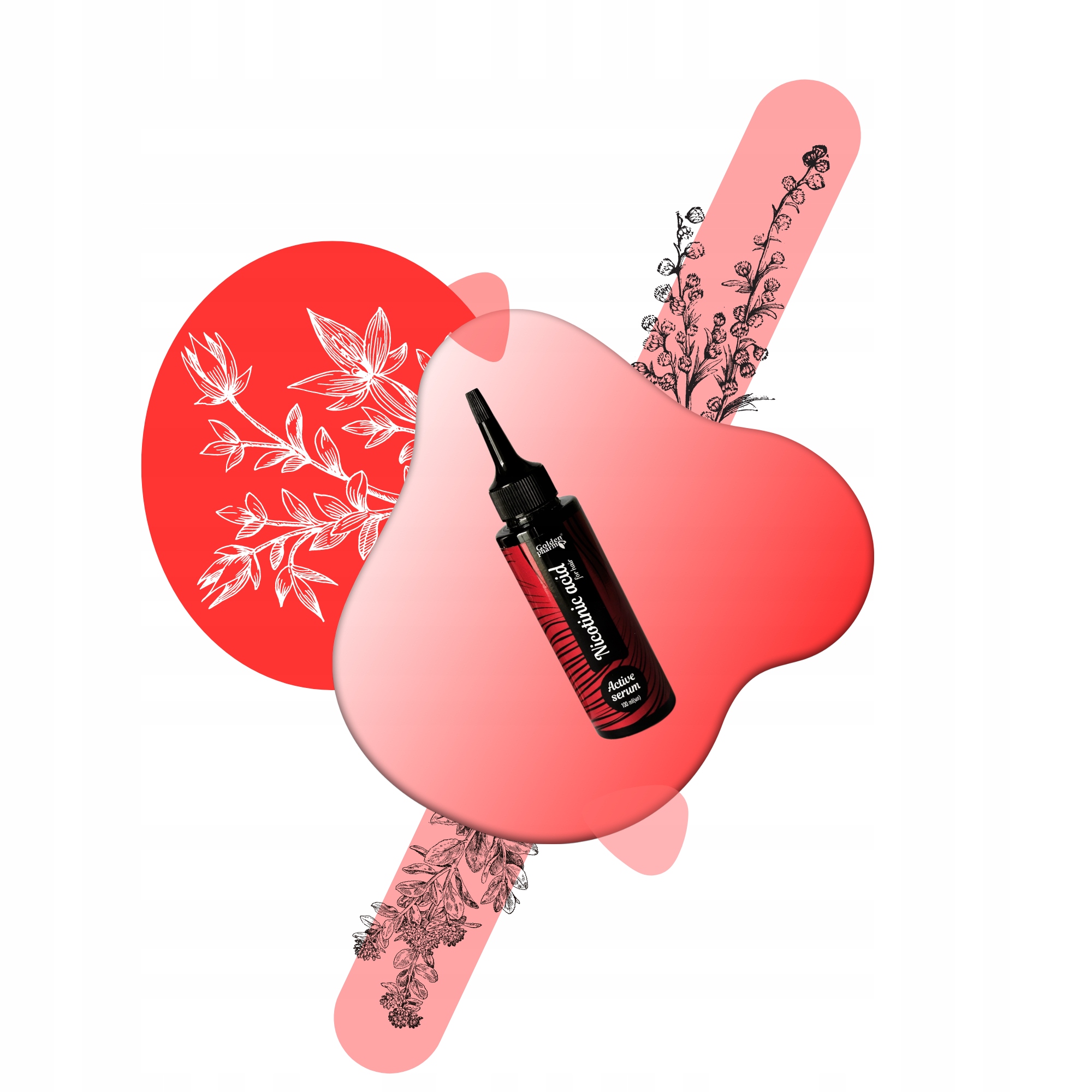 SERUM STYMULATOR AKTYWATOR WZROSTU WŁOSÓW KWAS NIKOTYNOWY NIACYNA 100 ml Marka Aram