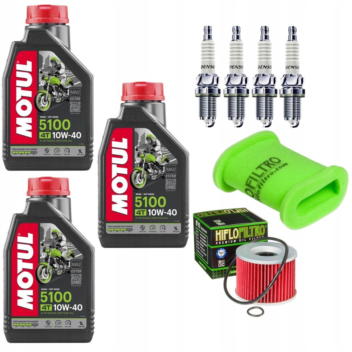 KAWASAKI GPX 600 R 1988-2000 olej filtry świece