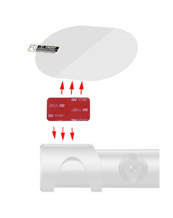 ZESTAW MONTAŻOWY do DDPAI MINI 3 TAŚMA NAKLEJKA Marka Inna