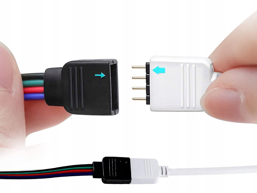 Taśma LED 5M RGB LEDY SMD5050 KOLOROWA + BIAŁY Waga produktu z opakowaniem jednostkowym 0.5 kg