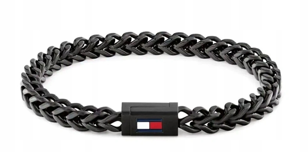 Pánský Náramek Tommy Hilfiger 2790649S Krabička Černá, Originál