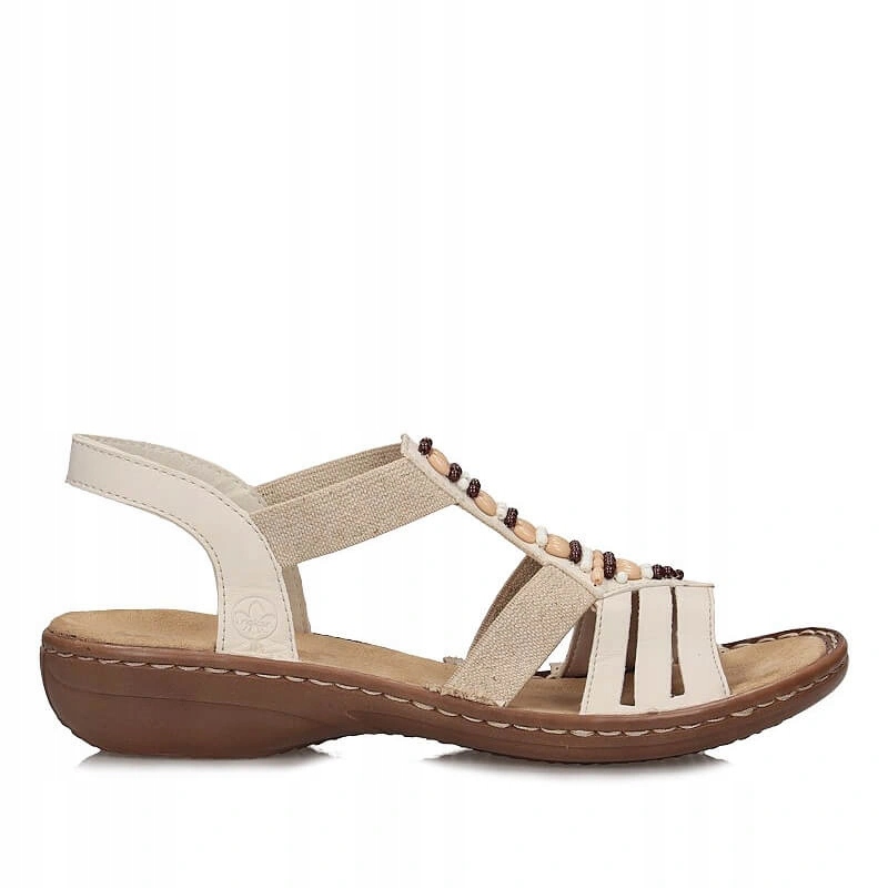 Dámské sandály Rieker 60851-60 béžové, béžové, nazouvací
