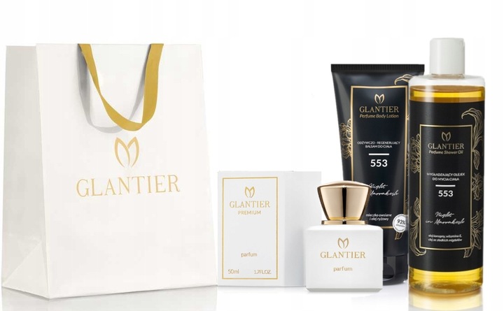 Glantier 553 Xmas Sada Parfém Premium Olej Balzám Taška
