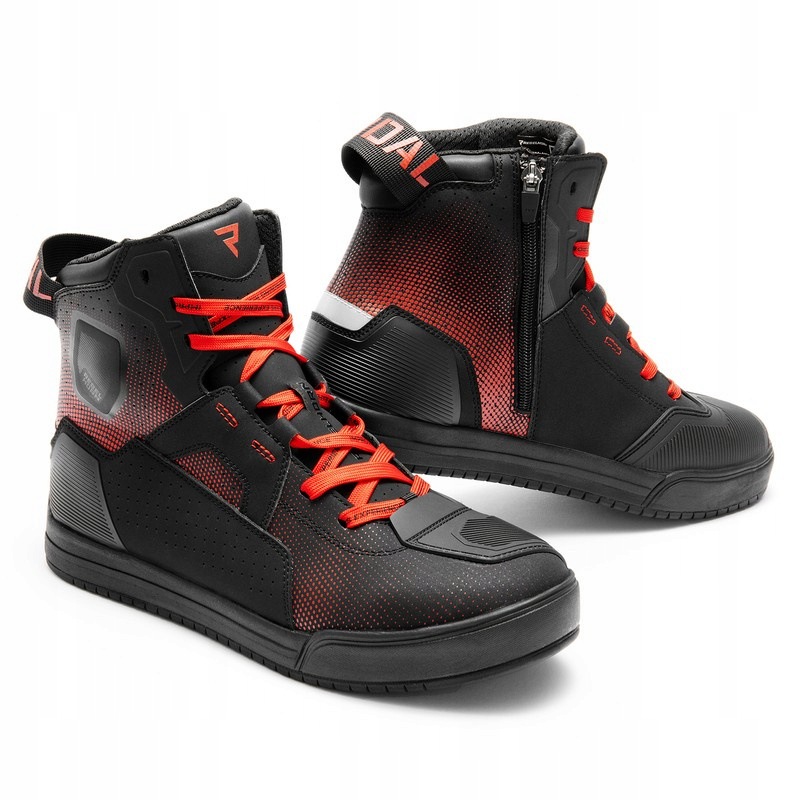 Motocyklové topánky Rebelhorn Vandal II Black/Red veľ.43
