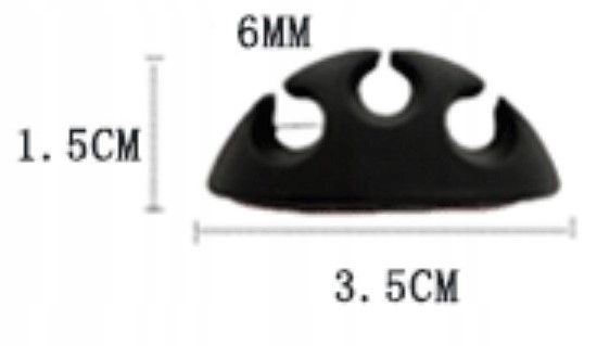 Samoprzylepny organizer uchwyt na 3 kable 3szt 3M Marka Inna