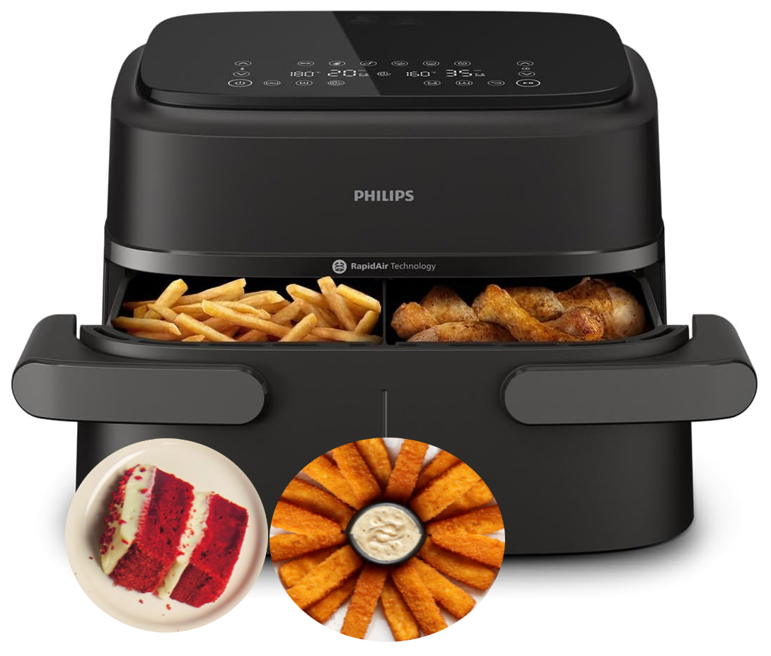 Fritéza Airfryer Philips Dual Basket NA154/00 Dvojitý Kôš XXL 7,1 L