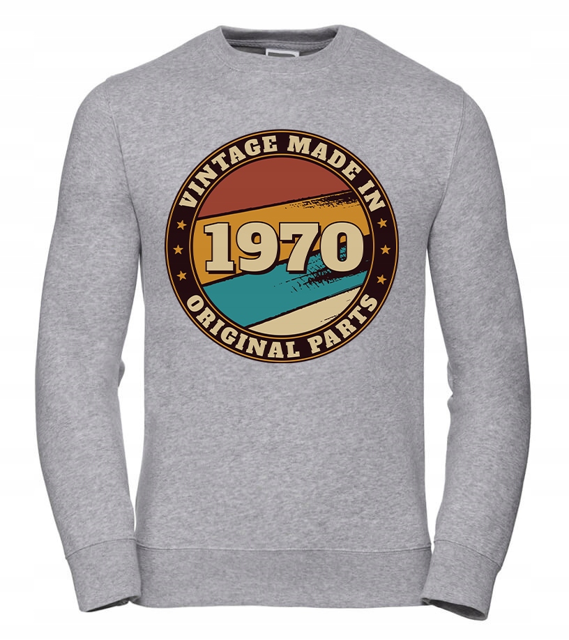 Pánská Mikina Vintage Made In [vyberte Ročník] M Šedá Pro něj Chlapa Manžela