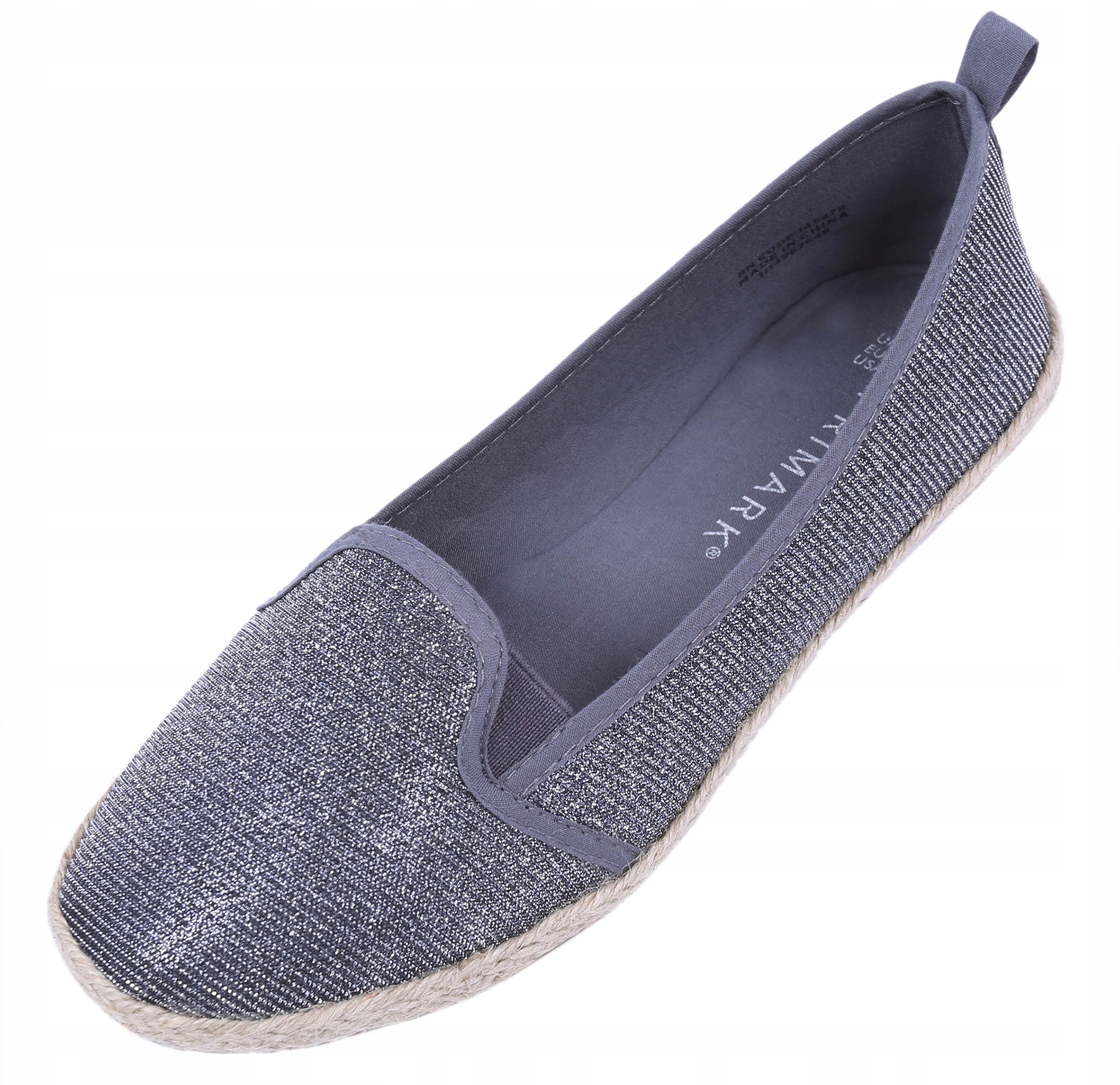 

Szare, błyszczące espadryle Primark 38
