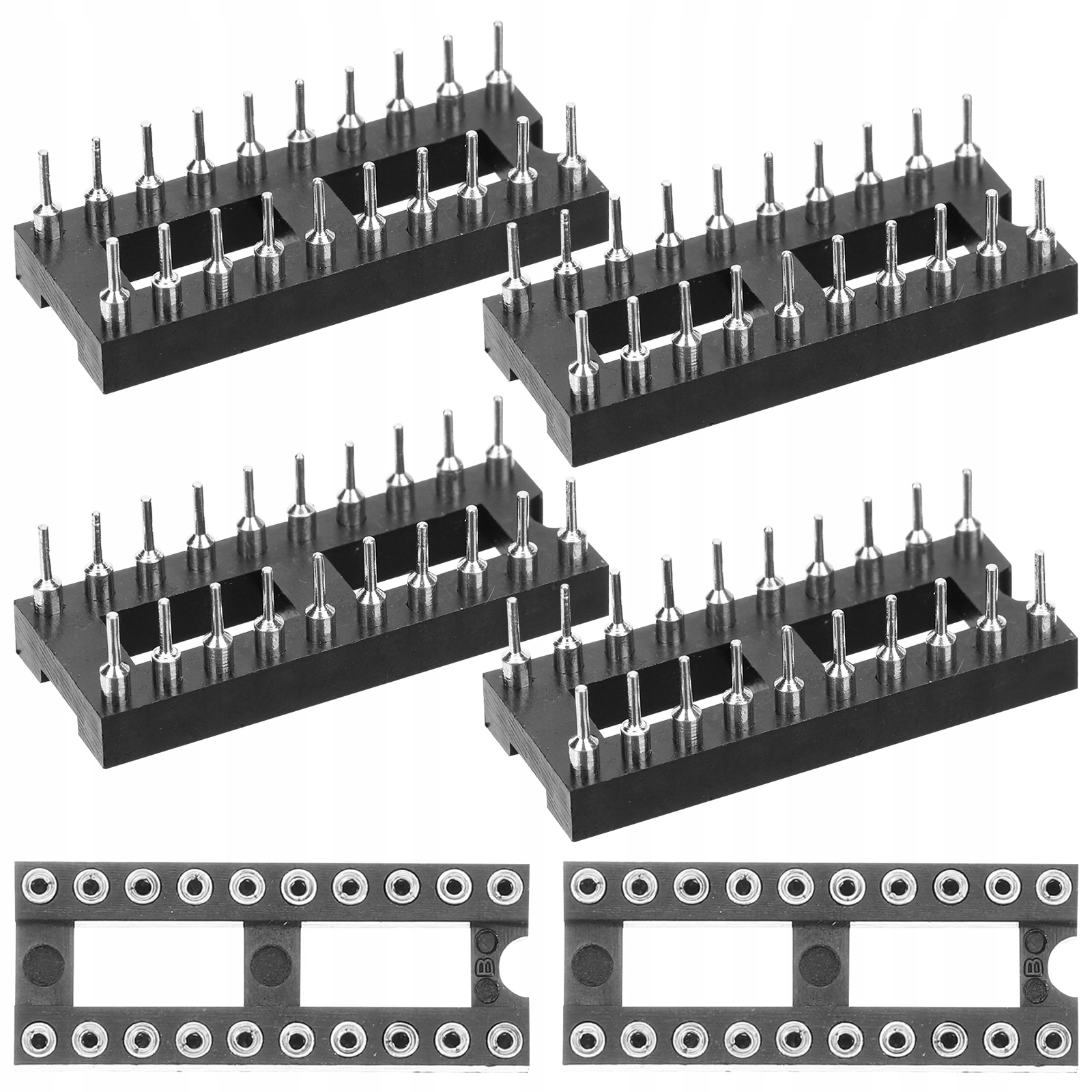 ZŁĄCZE GNIAZD IC DWURZĘDOWE, POZŁACANE