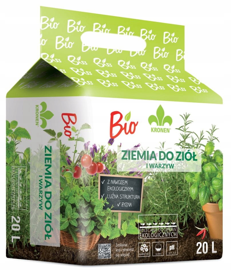 

Ziemia Podłoże do Ziół Warzyw 20L Kronen