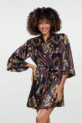 Župan DKaren Dk-p saténový zlato-červený S