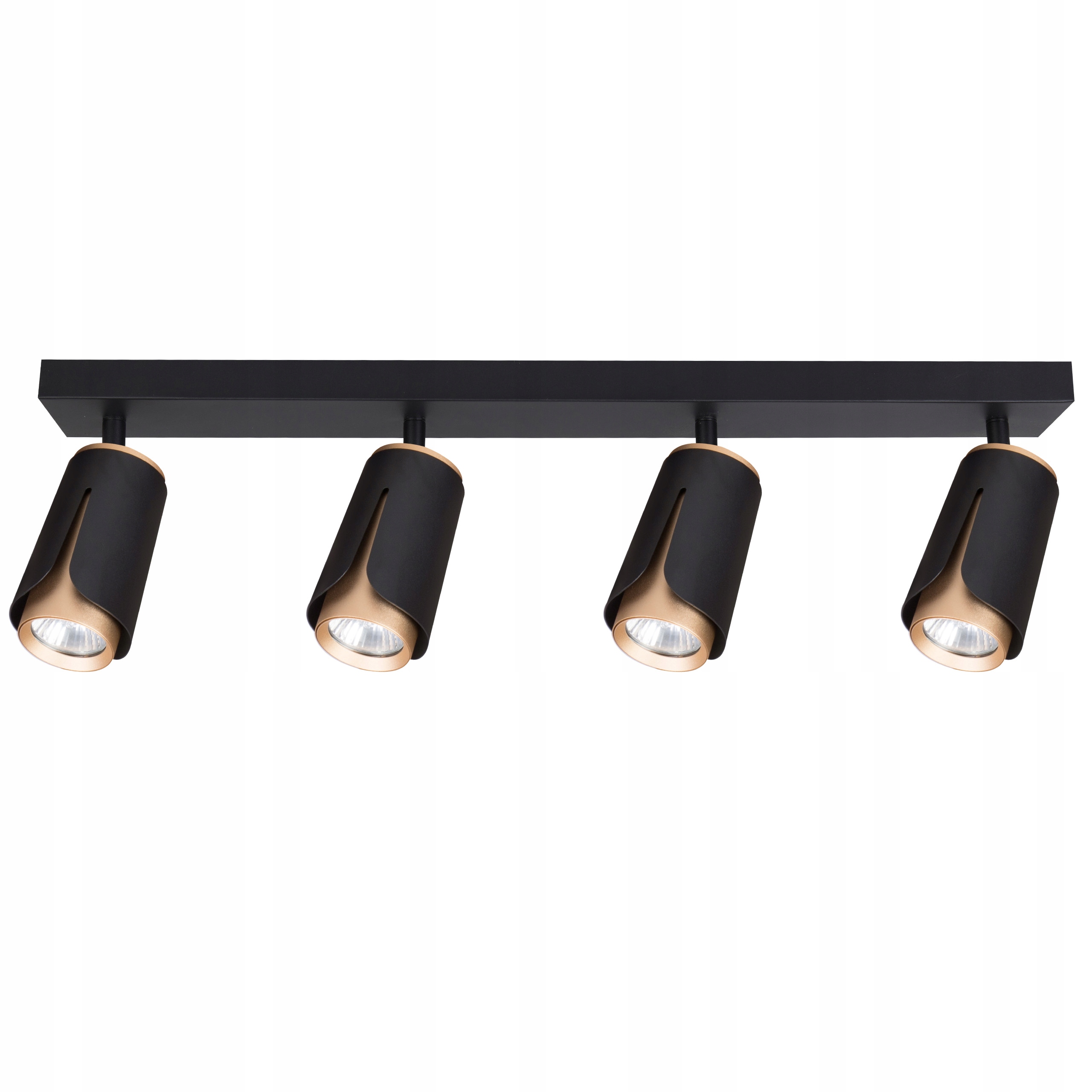 Kinkiet sufitowy 4x GU10 lampa oprawa spot reflektor czarny złoty Xudo
