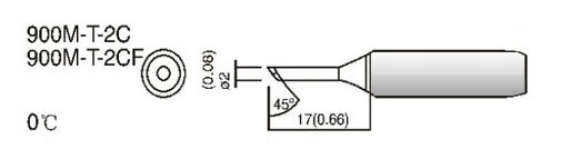 Grot 900m-T-2C ścięty 2,0mm Marka Zhaoxin