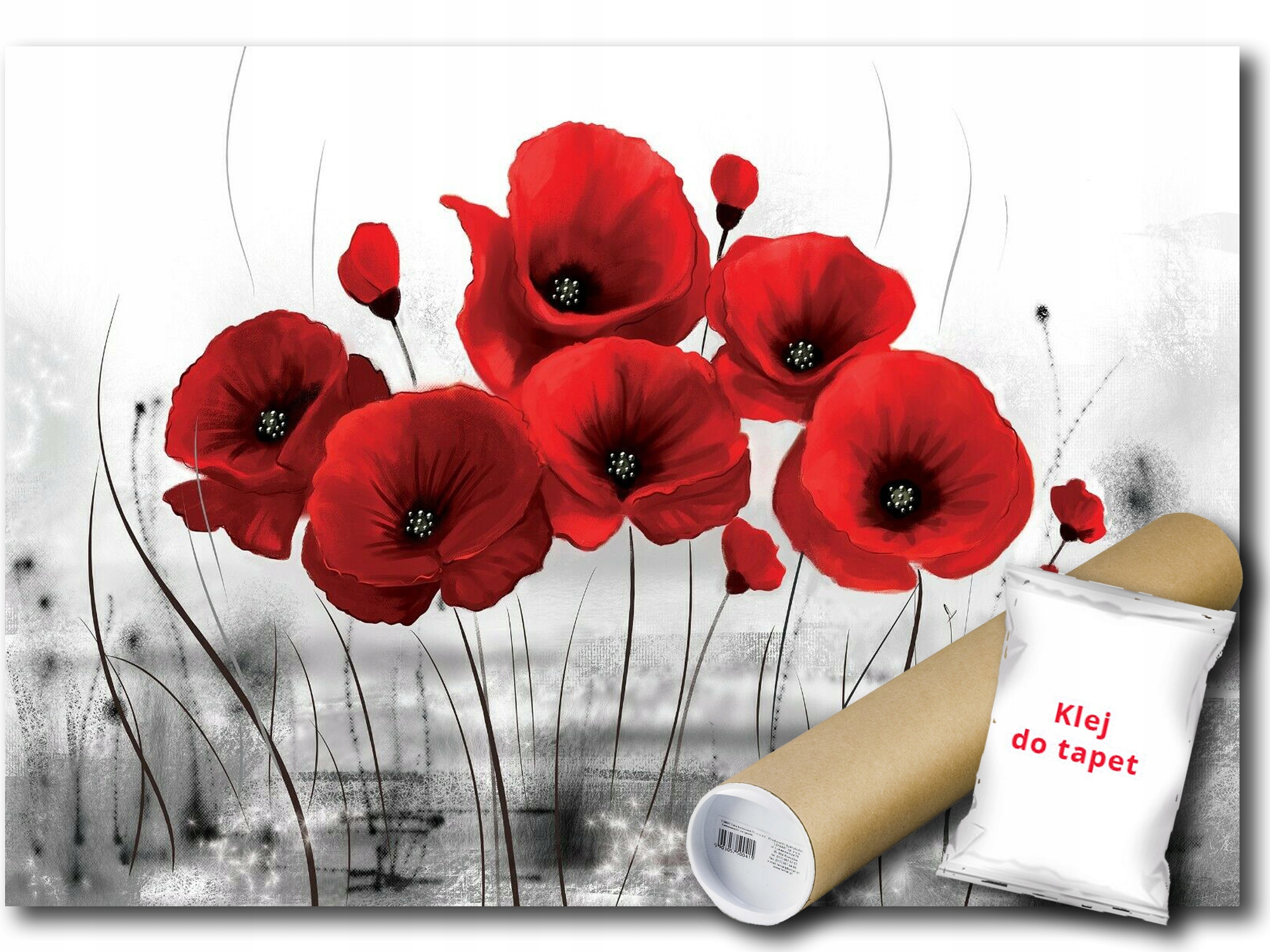 Fototapeta Flizelina Červené Máky Květiny 368x254
