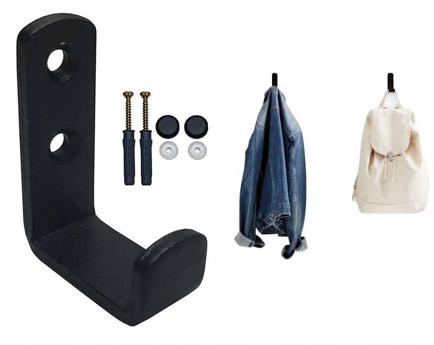 

Haczyk Wieszak Ścienny Na Ubrania Black Loft