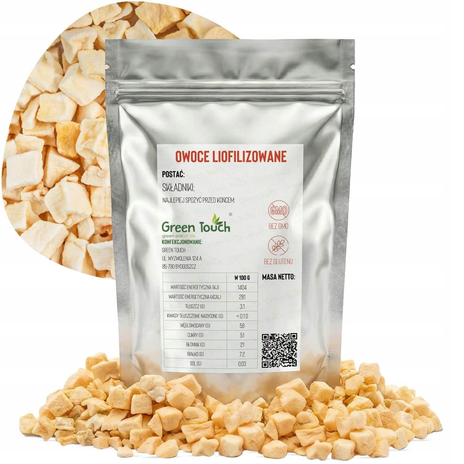 Levně Broskev Lyofilizovaná broskve lyofilizované kostky 200 g sladké