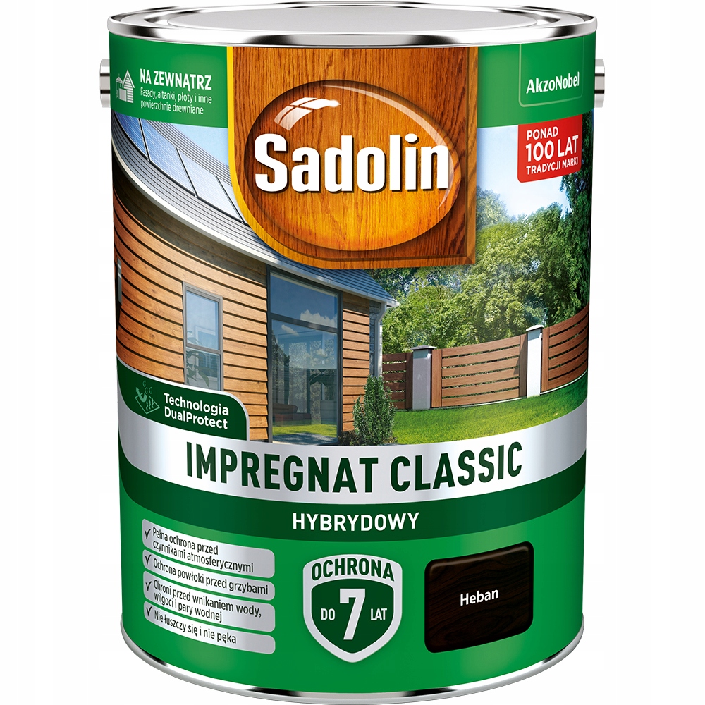Sadolin impregnat do drewna Classic Heban 4,5L