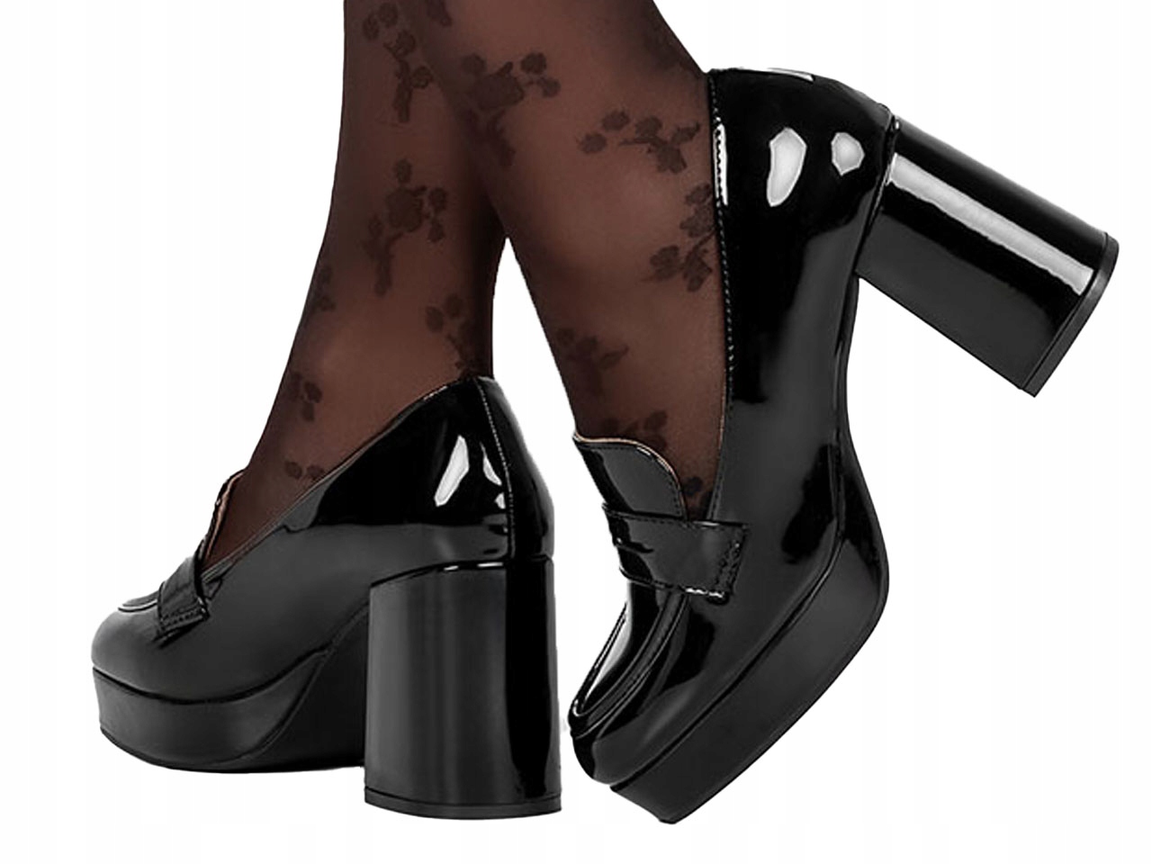 MOKASYNY PÓŁBUTY DAMSKIE NA SŁUPKU WSUWANE MIĘKKA WKŁADKA SOFT r 40