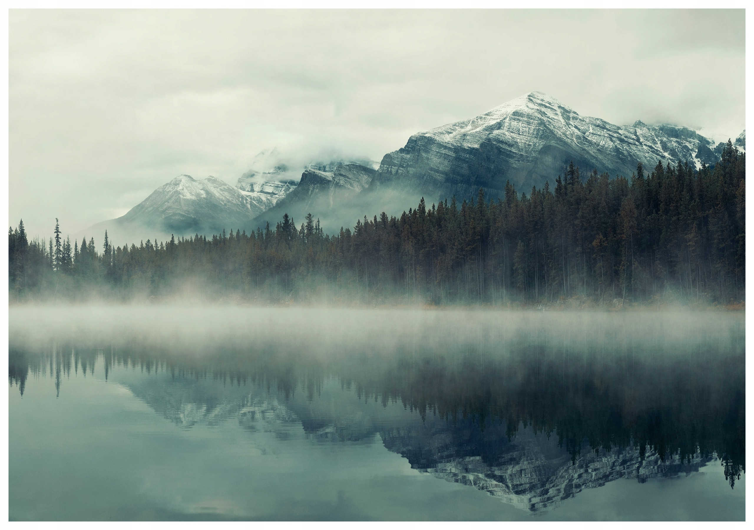 Vliesová fototapeta Jezero v mlze klid příroda harmonie 400x280 lepidlo