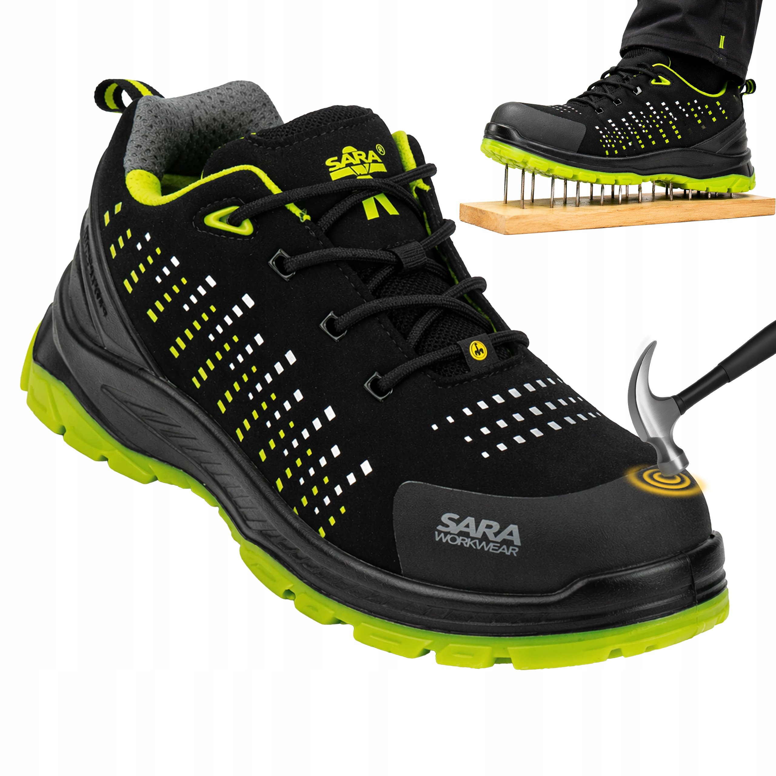 Buty robocze męskie Z Podnoskiem Antyprzebiciowe S3S obuwie Bhp