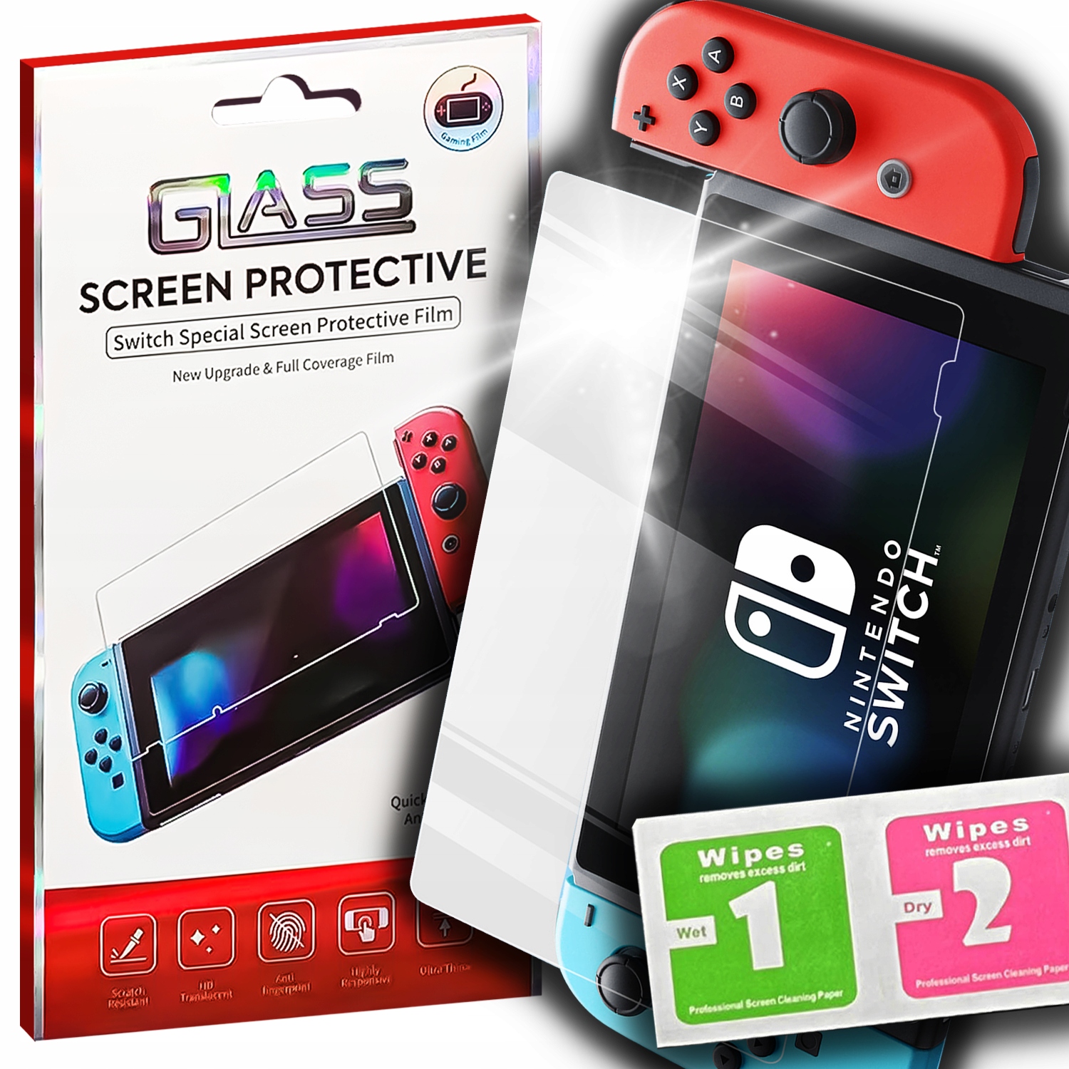 WYSOKIEJ JAKOŚCI Szkło Hartowane 9H OCHRONNE Do Nintendo SWITCH OLED MOCNE