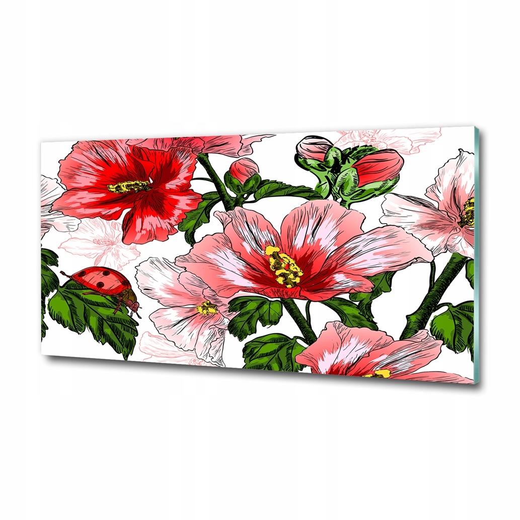 Obraz grafika do obývacího pokoje velký Hibiskus 120x60