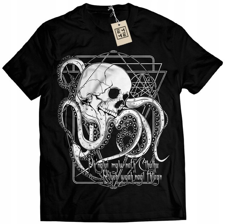 

Koszulka Cthulhu Lovecraft Horror Czaszka S