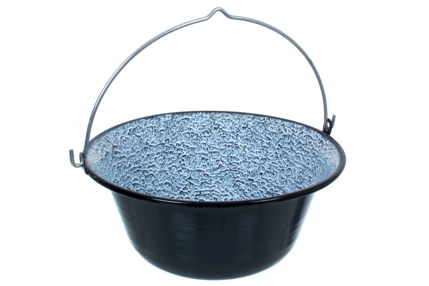 Smaltovaný kotlík maďarský závěsný pro zavěšení grilu Ohniště 6 l